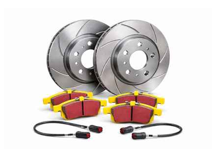 FRONT Sports Brake Disc and Pads Set. Porsche 955 Cayenne S V8 - 95535140151, 95535140251, 95535140150, 95535140250, 95535193912, 95535193913, 95535193914, 95535193916, 95535193910, 95561236502